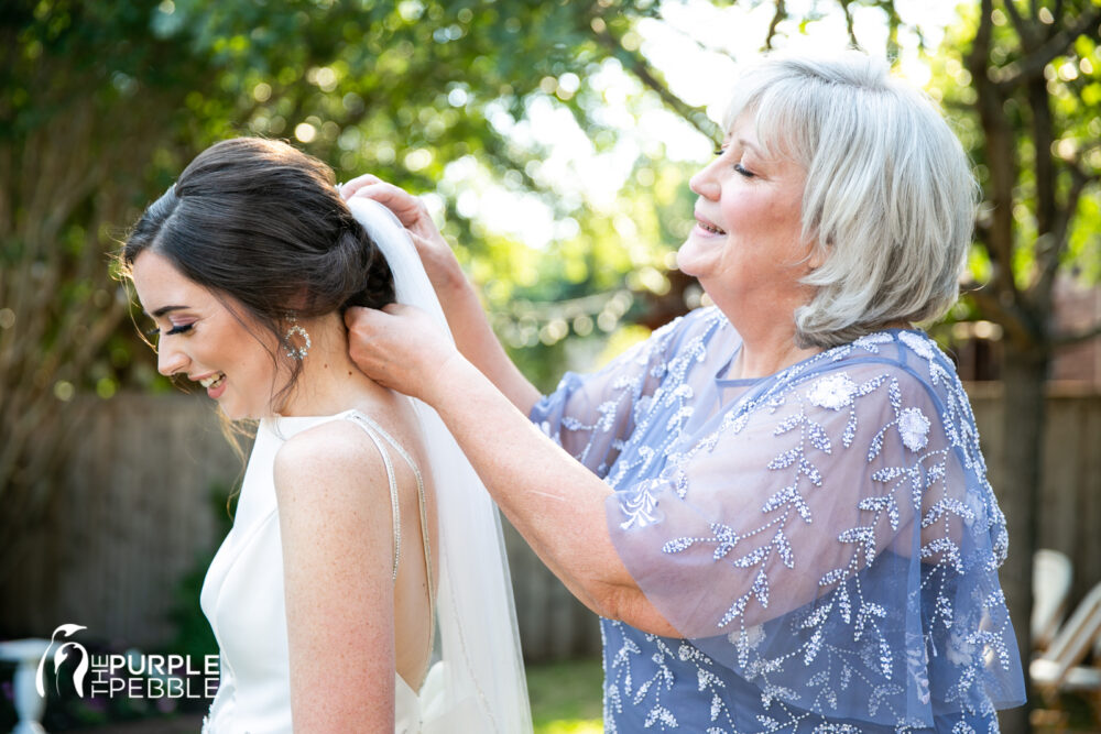 Mom Helping Bride Veil
