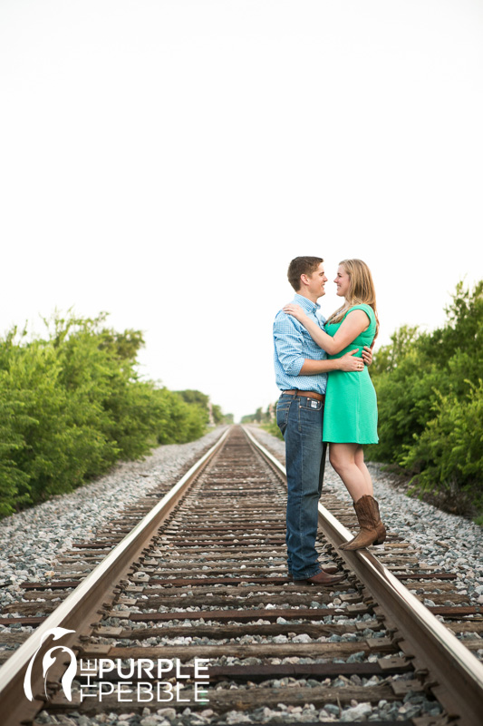 railroad tracks engagement photo West Texas - The Purple Pebble 