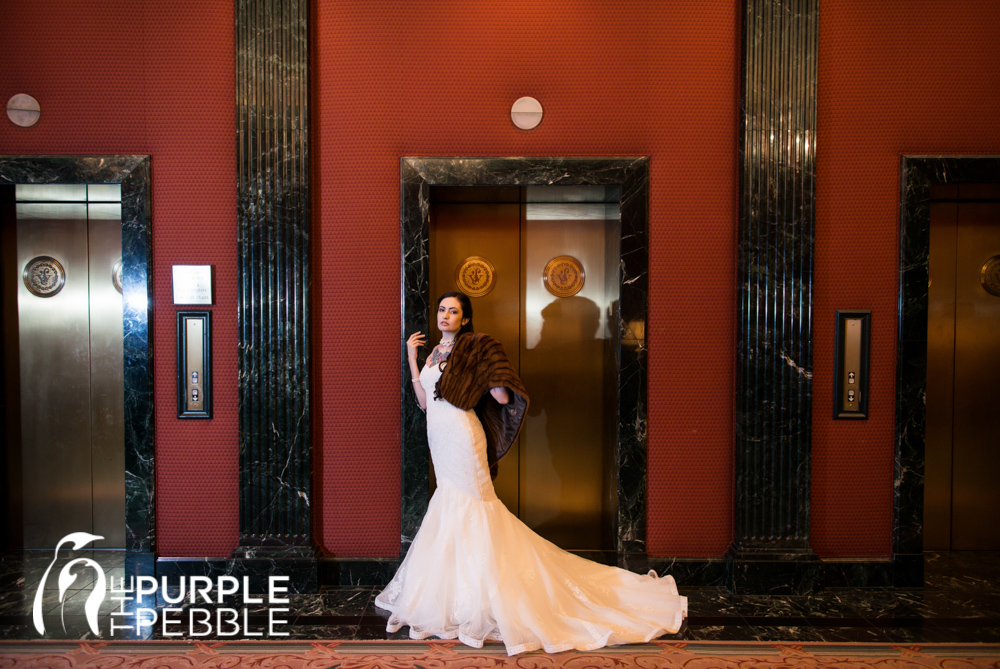 dramatic bridal photography fort worth club elevator