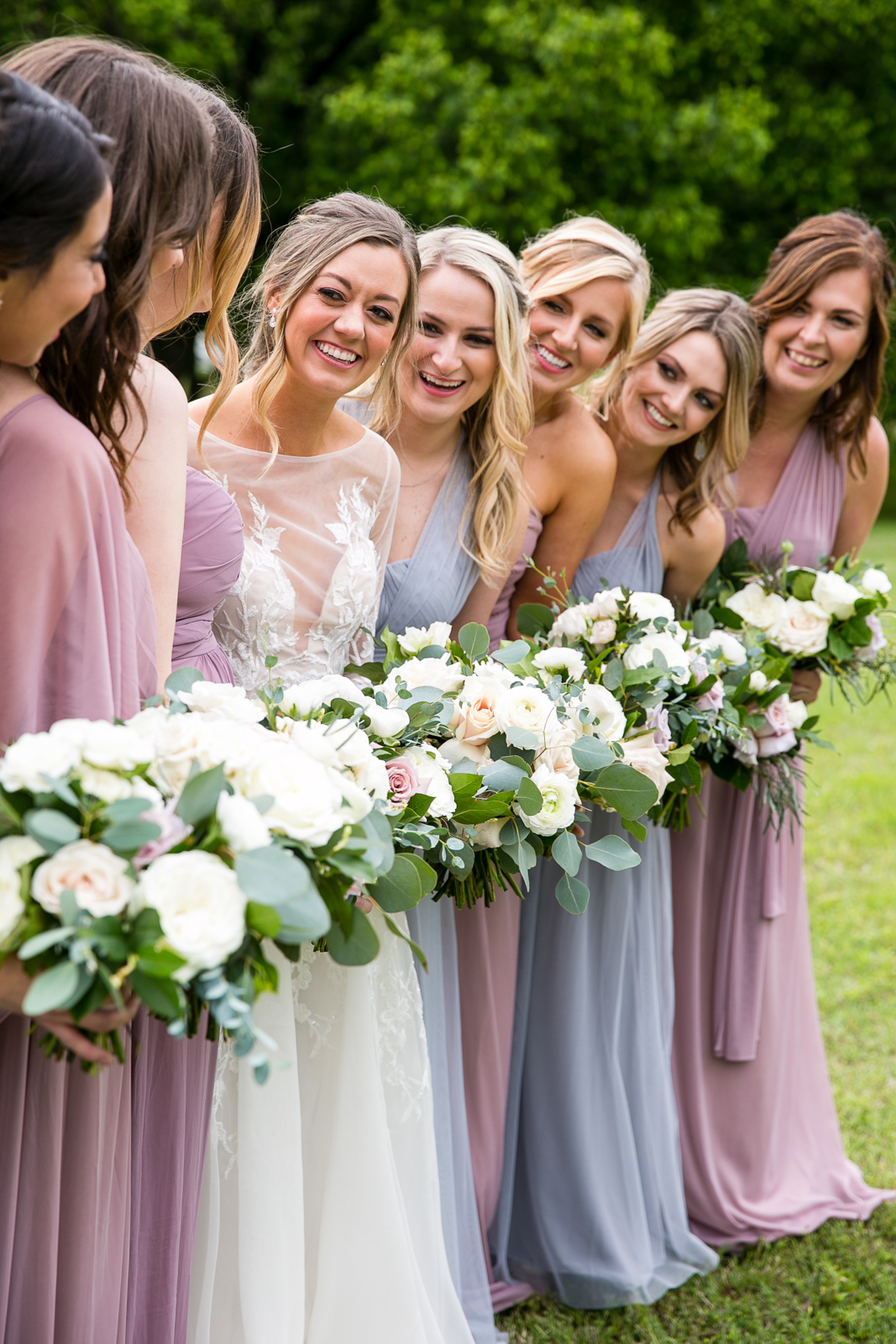 Bridesmaids Multicolor Dresses - The Purple Pebble Photography